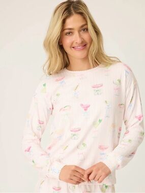 PJ Salvage NWT $140 Pretty Punch Cocktail Print Top and Pants